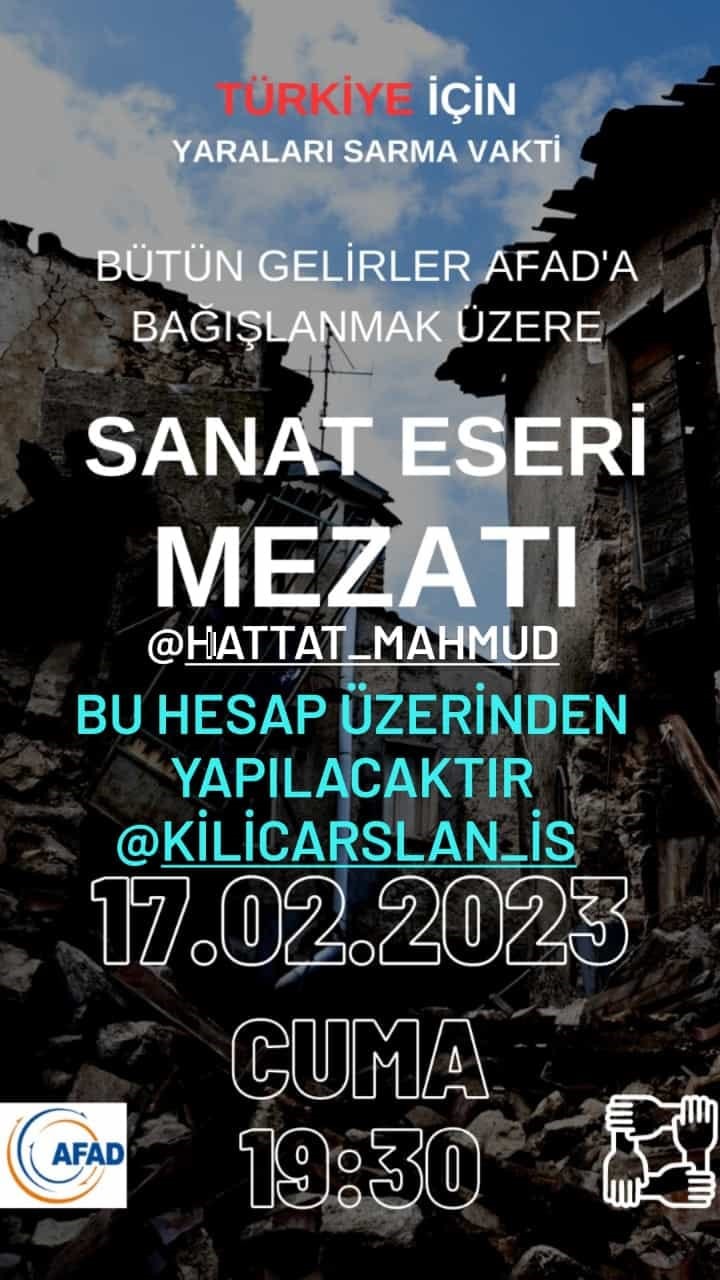 Hat sanatçıları, 320 eserini depremzedeler için mezatla satışa çıkartıyor