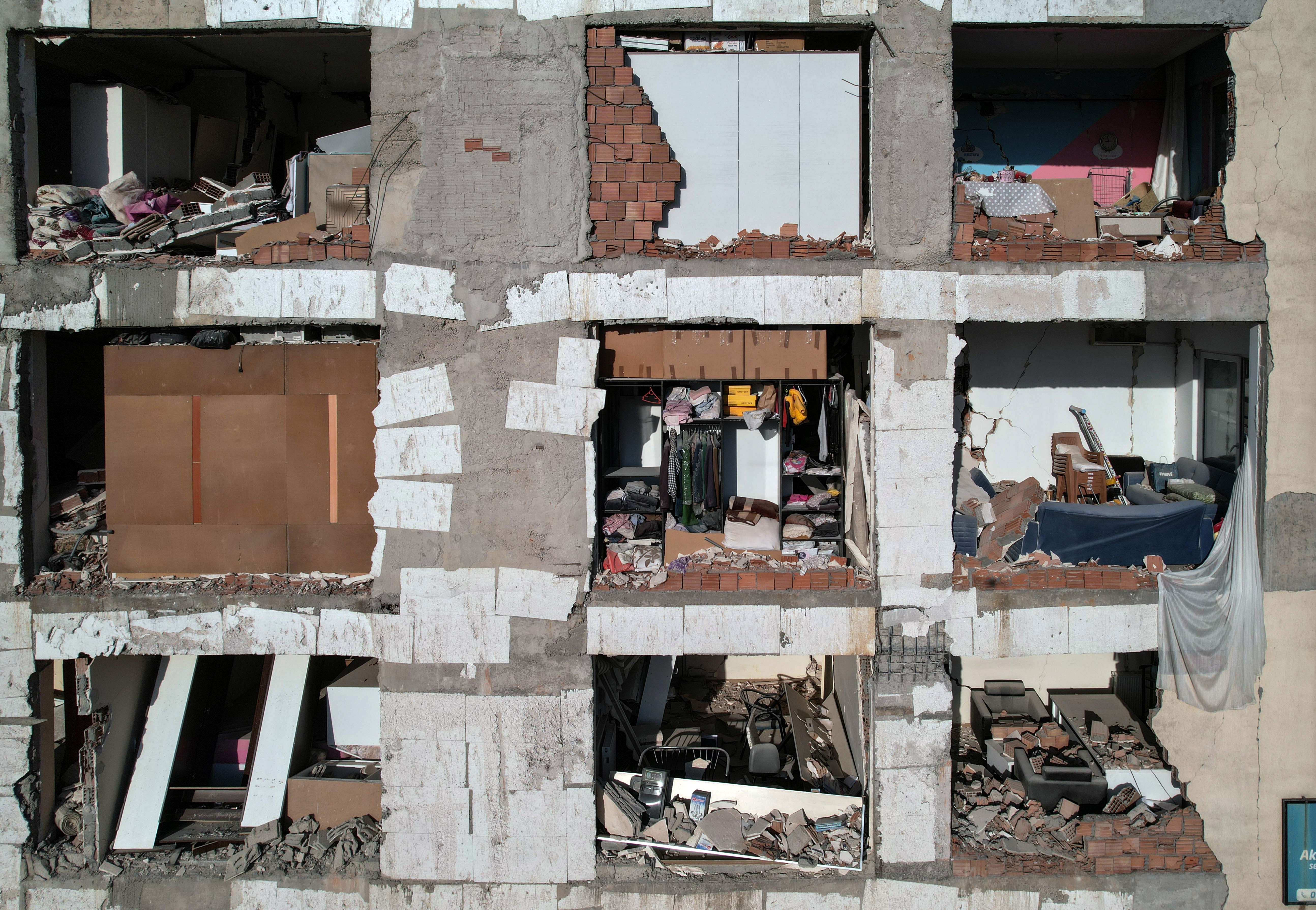 Kahramanmaraş depremin 10'uncu gününde havadan görüntülendi