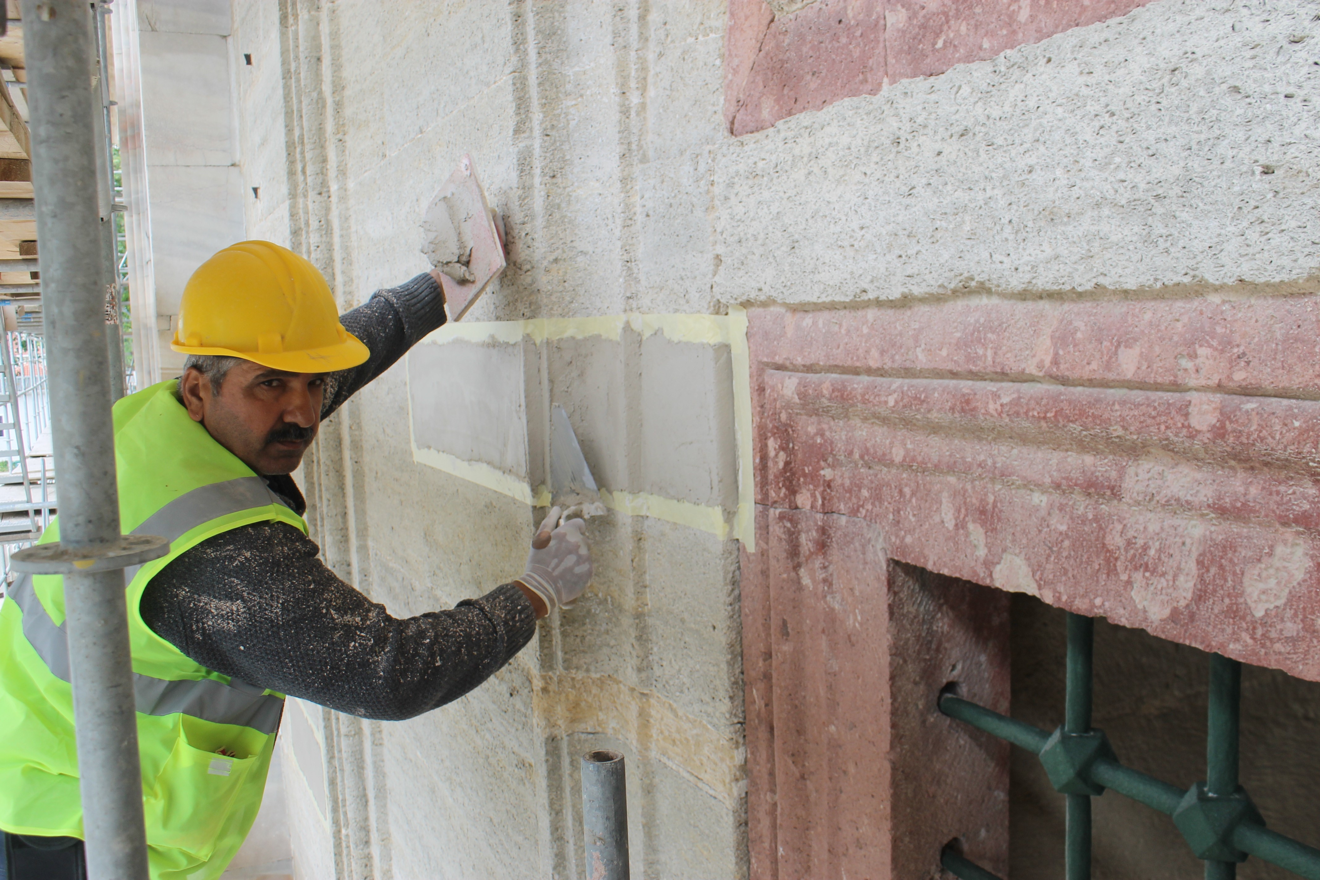 Edirne Selimiye Camii'nde restorasyon çalışmaları sürüyor