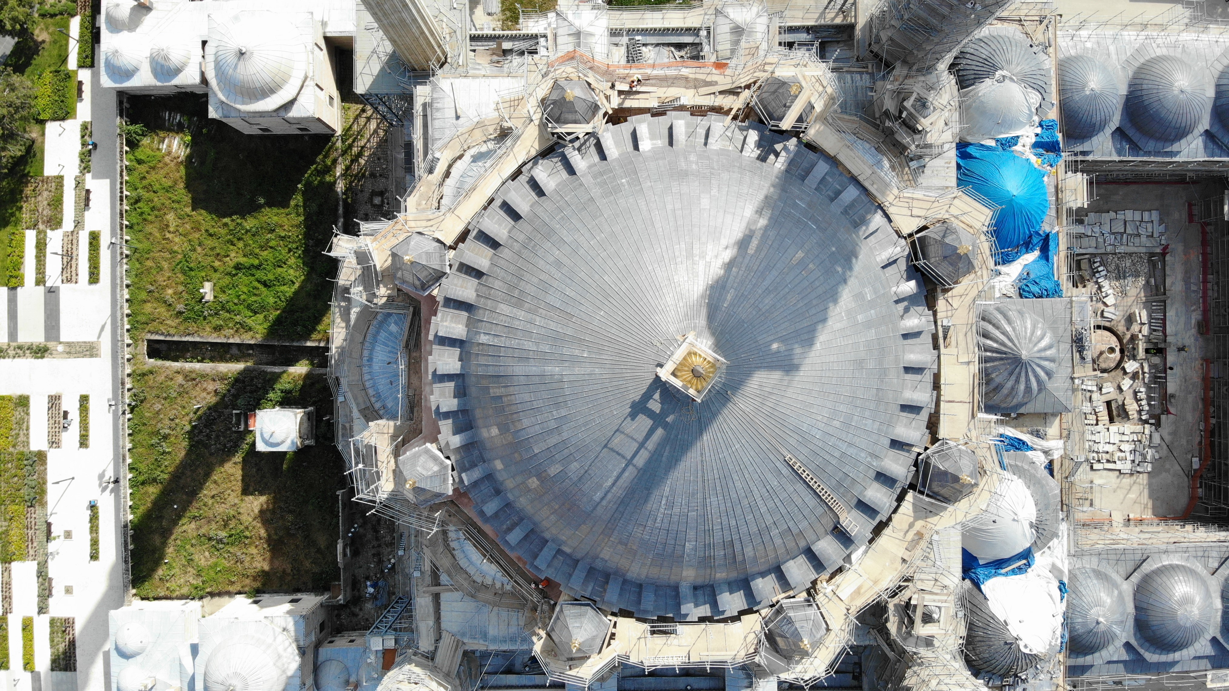 Edirne Selimiye Camii'nde restorasyon çalışmaları sürüyor