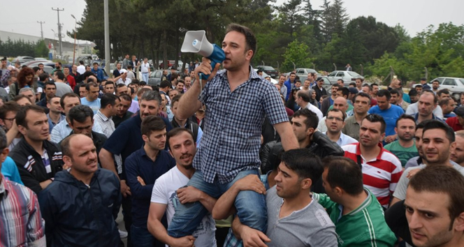 Kocaeli'de de Ford işçileri üretimi durdurdu eylem,Ford,Kocaeli
