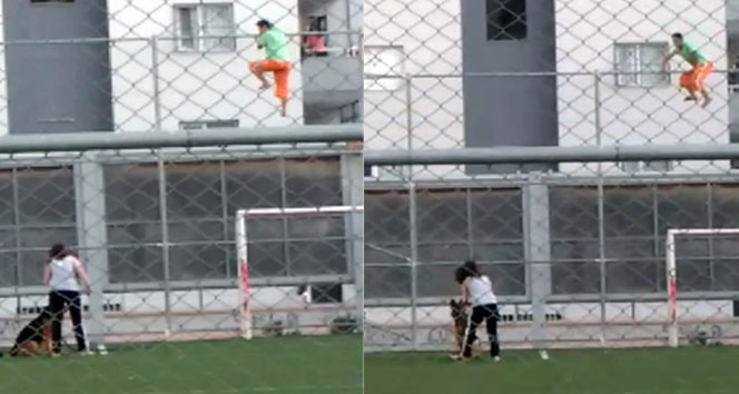 Köpekle tehdit edilen çocuk tel örgülere tırmanıp kaçtı&nbsp;adana,köpek,tehdit,tel örgü