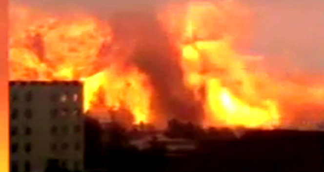 Fabrika böyle patladı Çin,fabrika