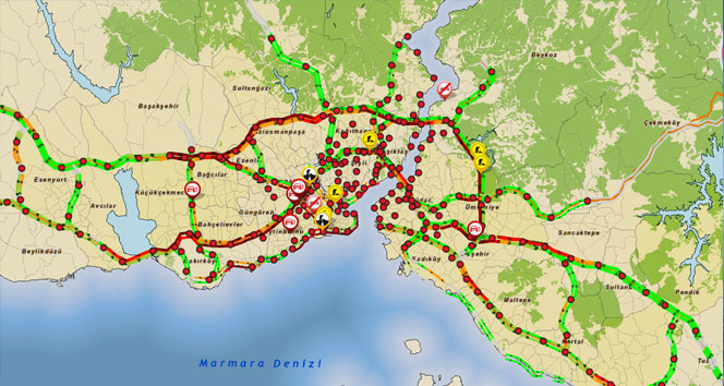İstanbul felç oldu felç,İstanbul,trafik