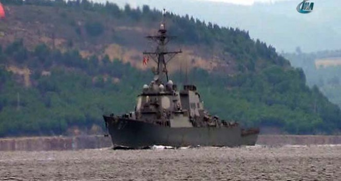 ABD savaş gemisi, Çanakkale Boğazından geçti ABD savaş gemisi, Çanakkale Boğazından geçti