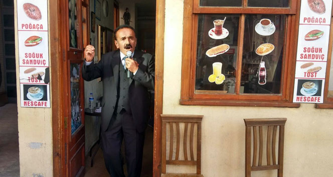 Bağımsız aday 4 kişiye hitap etti