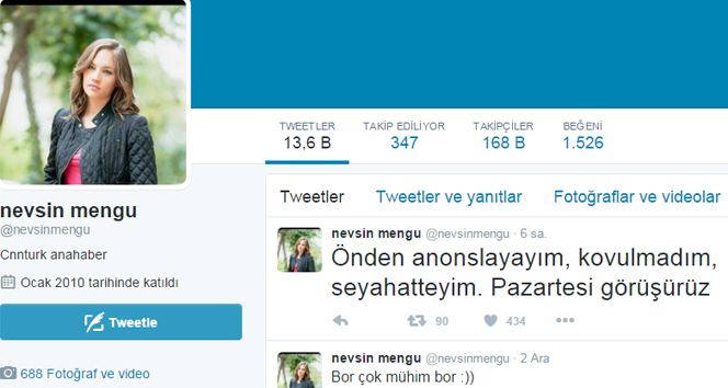 Nevşin Mengü, Twitterdan açıkladı! CNN Türkten kovuldu mu?