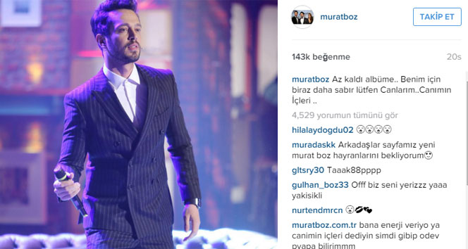 Murat Bozdan hayranlarına müjde