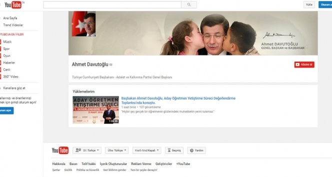 Davutoğlunun Youtubedaki ilk videosu aday öğretmenlere verdiği ders oldu
