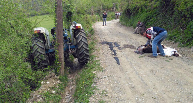 Devrilen traktörün altında kalan adam öldü