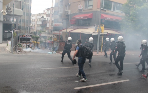 Mecidiyeköy'de eylemcilere müdahale