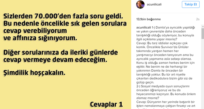 Acun Ilıcalı Survivor ile ilgili merak edilenleri açıkladı