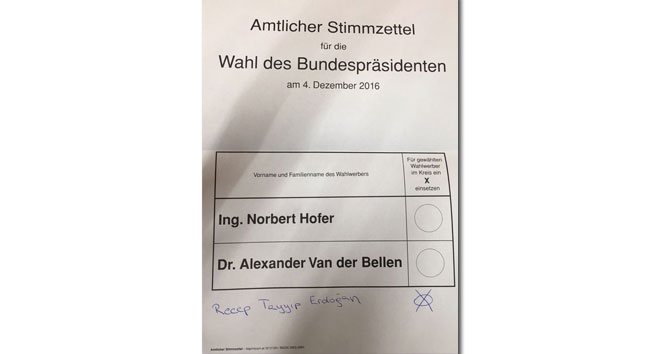 Avusturyadaki seçimlerde Cumhurbaşkanı Erdoğana oy çıktı