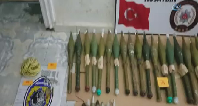 Nusaybinde mezarlıkta PKKya ait mühimmat ele geçirildi