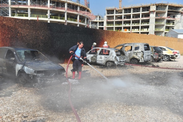 Başkent'te 7 araç yandı