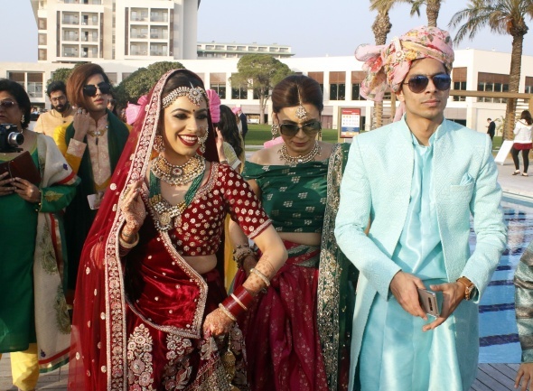 Antalya'da 1 milyon dolarlık Hint düğünü