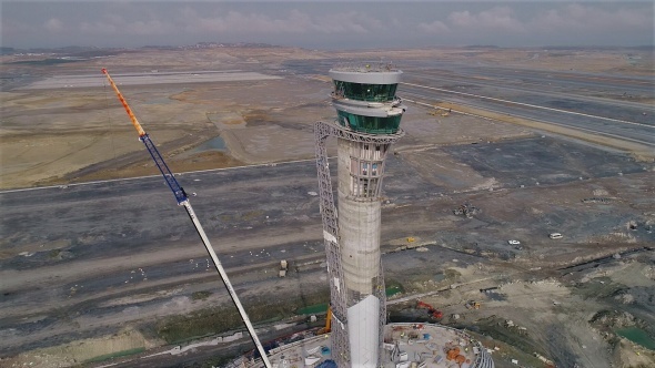 Yüzde 78'i tamamlanan 3'üncü Havalimanı inşaatı havadan görüntülendi