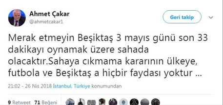 Ahmet Ãakar'dan BeÅiktaÅ'Ä±n kararÄ± sonrasÄ± flaÅ aÃ§Ä±klama!