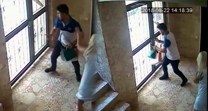 Rus kadÄ±n dehÅeti yaÅadÄ±! O anlar kamerada...