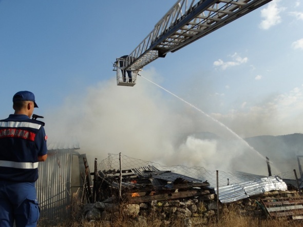 Korkutan yangÄ±n! GÃ¼Ã§lÃ¼kle kontrol altÄ±na alÄ±ndÄ±