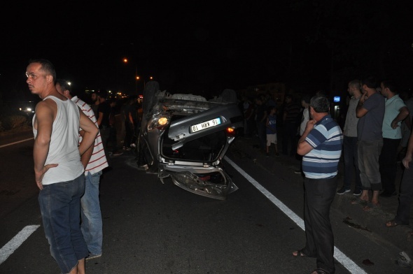 Takla atan araÃ§tan burnu bile kanamadan Ã§Ä±ktÄ±