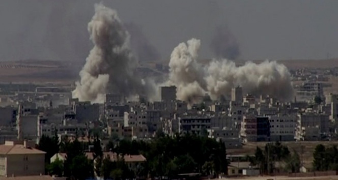Kobani'deki patlama böyle görüntülendi! kobani patlama