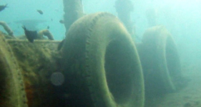 Denizden kamyon damperi çıktı Damper,kamyon,marmaris,muğla