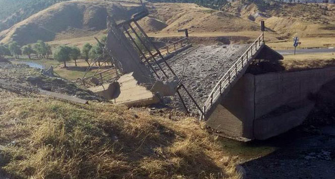 PKK köprüyü havaya uçurdu, doğalgaz hattına saldırdı 