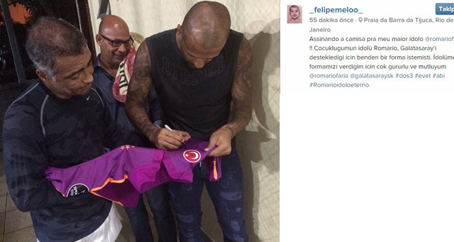 Melo’dan efsaneye imzalı forma&nbsp;Felipe Melo,romario